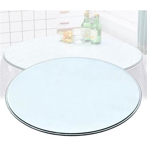 Plateau De Table Rond En Verre Dessus De Table Transparent En Verre