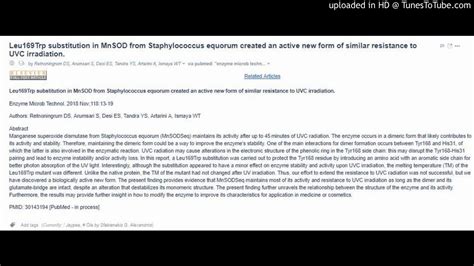 Resistance To Uvc Irradiationmanganese Superoxide Dismutase From Staphylococcus Equorum