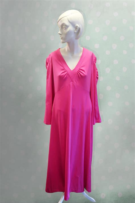 Hot Pink S Maxi Dress Etsy