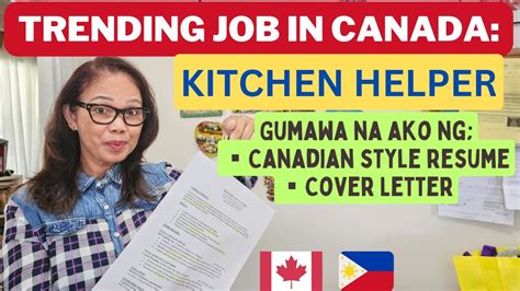 Canada Needs Kitchen Helpers Gumawa Na Ako Ng Sample Canadian Resume