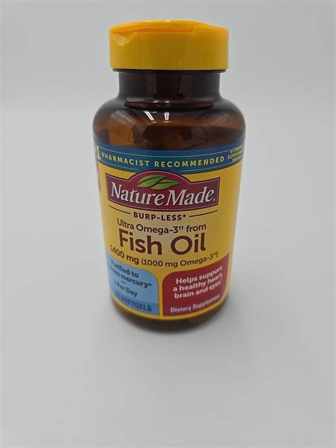 Nature Made Fish Oil Burpless Ultra Omega Mg Softgels Exp