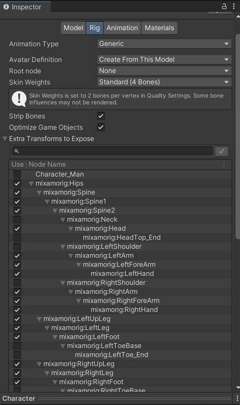 Unity S Animation Rigging Override On Rig With Optimize Game Objects