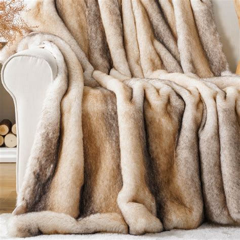 Battilo Home Luxury Mink Faux Fur Throw Blanket Large Soft Cozy Warm