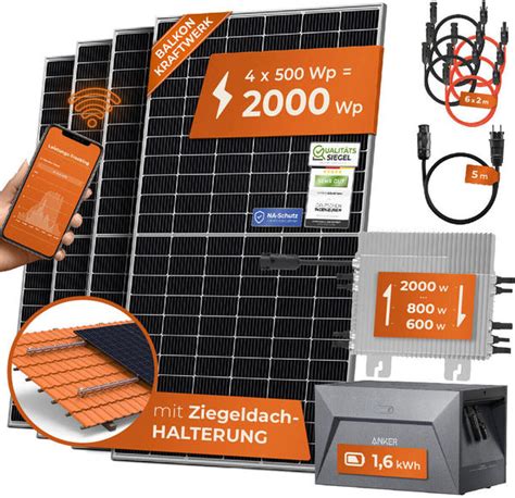 Solarway Balkonkraftwerk Set W X Wp Module Deye M Anker