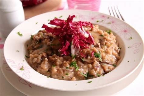 Risotto Con Radicchio Funghi E Philadelphia Fidelity Cucina