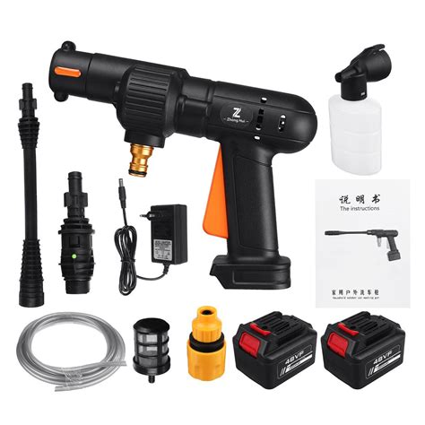 25v Cordless High Pressure Washer Rechargeable Car Washing Machine Cleaner Water Sprayer Guns W