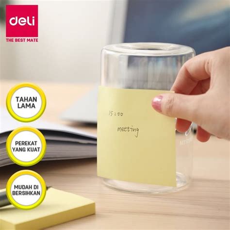 Jual Sticky Notes DELI Memo Tempel Warna Kuning 76x76mm EA00353 Di