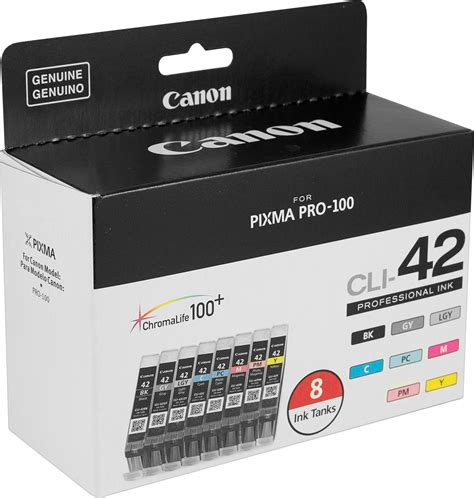 Best Buy Canon Cli 42 8 Pack Standard Capacity Ink Cartridges Black