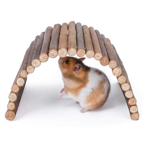 Holzlrgus Wooden Ladder Bridge Hamster Mouse Rat Rodents Toy Small