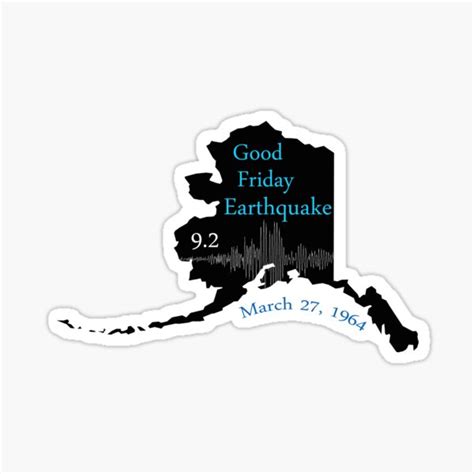 "GOOD FRIDAY EARTHQUAKE" Sticker by EDROMAXIMUS | Redbubble