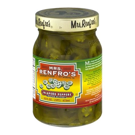 Mrs Renfro S Nacho Sliced Jalapeno Peppers 16 Oz Instacart