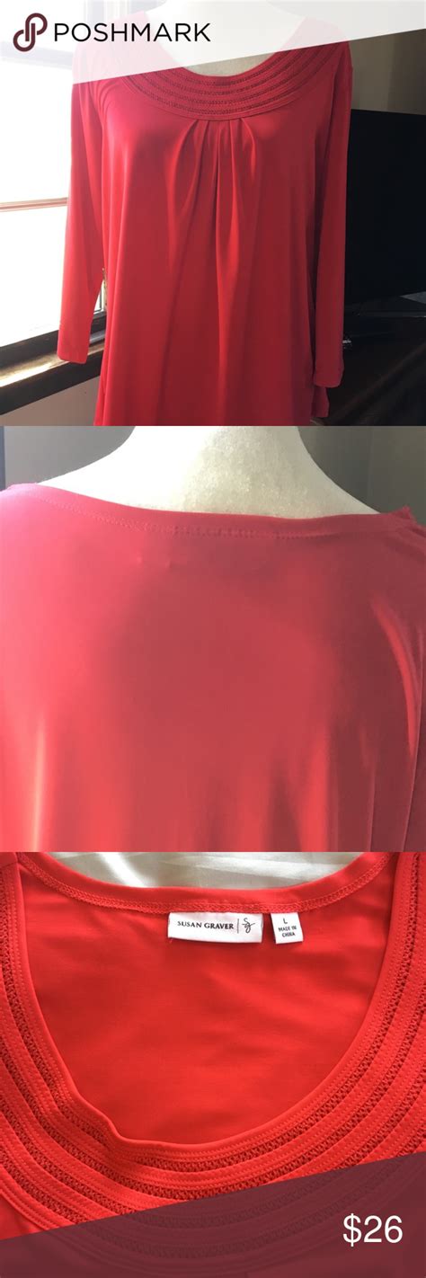 5 For 25 ️ Gorgeous Red Top By Susan Graver Red Top Tops Clothes Design