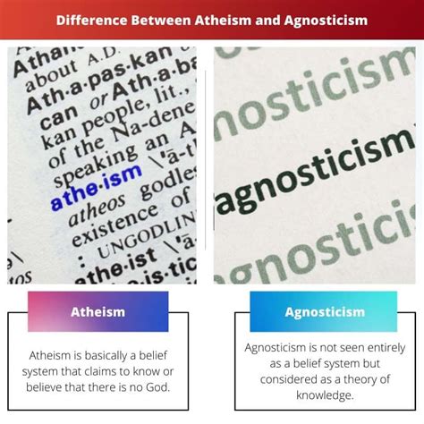 Atheism Vs Agnosticism Difference And Comparison