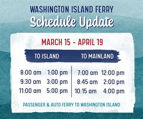 Washington Island Ferry Schedule and Rates | Washington Island Ferry Line