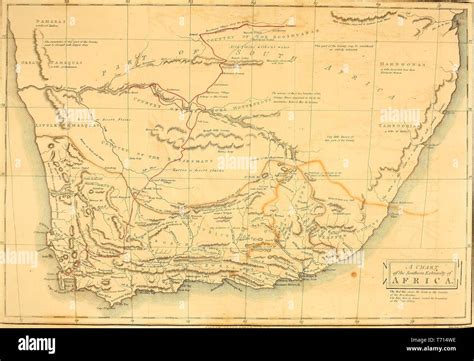 Illustrated Map Of Southern Africa From The Book A Voyage To