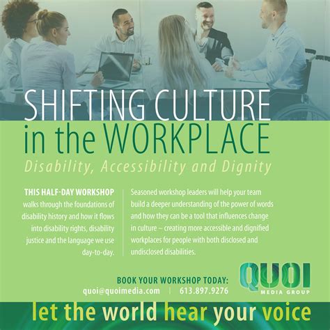 Shifting Culture in the Workplace: Disability, Accessibility and Dignity 