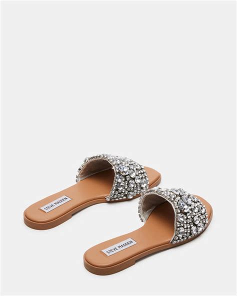 Knicky Rhinestones Slide Sandal Womens Sandals Steve Madden