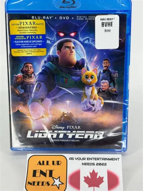 Disney Lightyear Blu Ray 2 Disc Dvd Digital 2022 Pixar Buzz Sealed