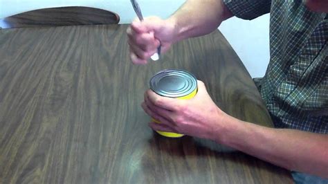 How To Open A Can With A Spoon - YouTube