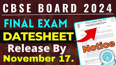 CBSE Board Exam 2024 Date Sheet To Release By November 17 Cbse Board