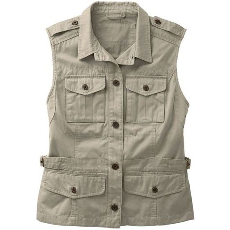 Womens Bush Poplin Safari Vest 4 900 Rub Liked On Polyvore Featuring