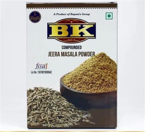 BK Compounded Jeera Masala Powder Packaging Type Box Packaging Size