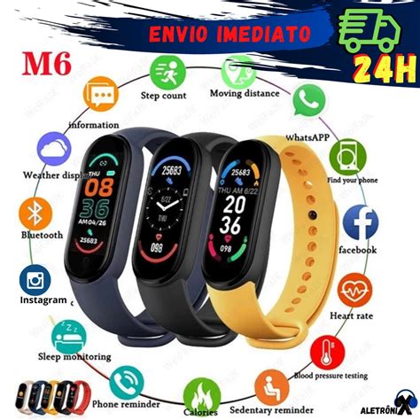 Smartband M6 2022 Pulseira Inteligente Feminino Masculino Relógio