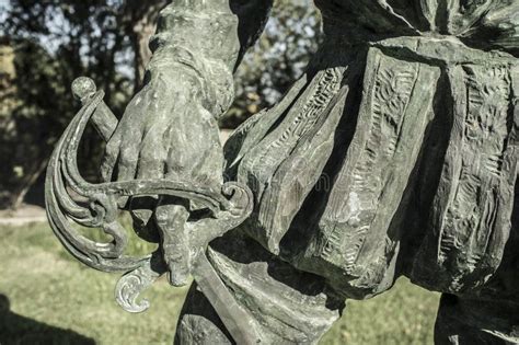 Francisco Pizarro Statue. Sword Closeup Editorial Photo - Image of ...