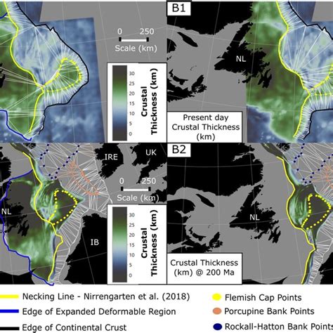 A Gravity Inversion Crustal Thickness Estimates Calculated Along The