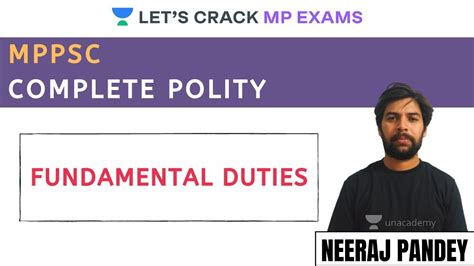 Fundamental Duties Complete Polity Mppsc Neeraj Pandey Youtube