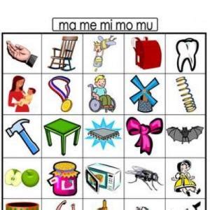 Sílabas ma me mi mo mu Coincidencias Juego educativo Lengua Mobbyt