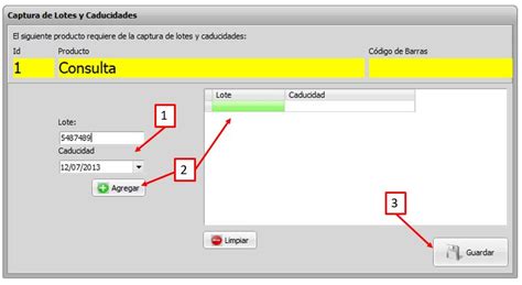 Agregar Caducidad Y Lote A Productos Reporte De Caducidades Centro