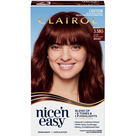 Clairol Nice N Easy Burgundy Permanent Hair Colour Natural Dark Big W