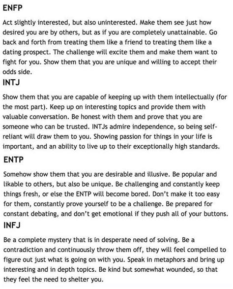 MBTI How To Attract ENFP INTJ ENTP INFJ Types Entp And Intj Infj