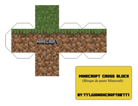 Pixel Papercraft Grass Block Minecraft Blocks Papercraft 53 Off