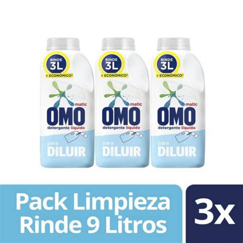 Detergente L Quido Omo Matic Para Diluir Ml Rinde Lts X Aseo