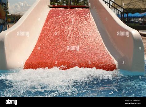 Wide Slide At Water Park Summer Vacation Stock Photo Alamy