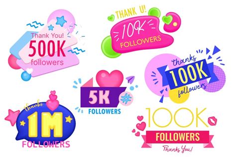 Thank You 20k Followers Card With Colorful Vector Image