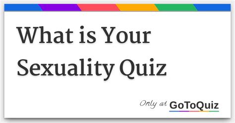 Whats Your Sexuality Quiz Telegraph