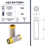 A23 Battery Size Voltage Capacity Advantage Uses