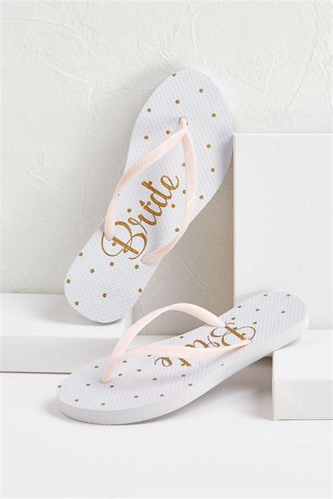 Dotted Bride Flip Flops Bride Flip Flops Bridal Flip Flops Flip