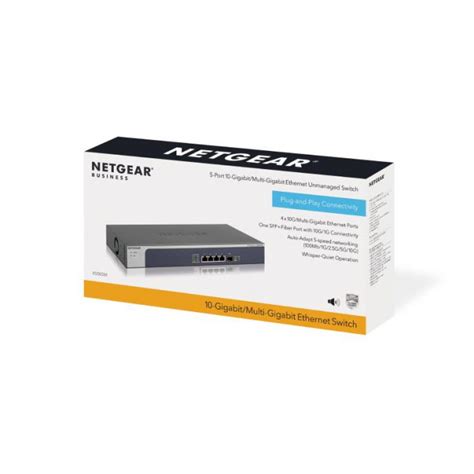 NETGEAR XS505M 5 Port 5 Speed Unmanaged Multi Gigabit Switch