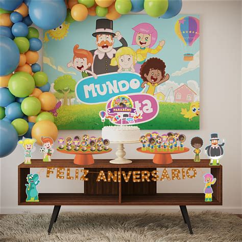 Kit Festa Pronta Decoração Mundo Bita Fazendinha 39 unid Pular e