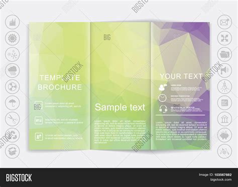 Tri Fold Brochure Vector Photo Free Trial Bigstock