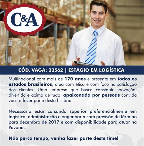 Networking Conhecimento e Oportunidades Vaga Estagiário Logística