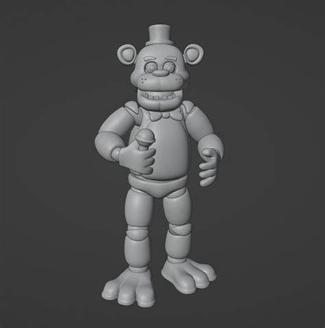 Freddy Fazbear D Model D Printable Cgtrader