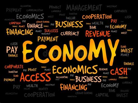 Economy Word Cloud Collage Stock Illustration Illustration Of Market