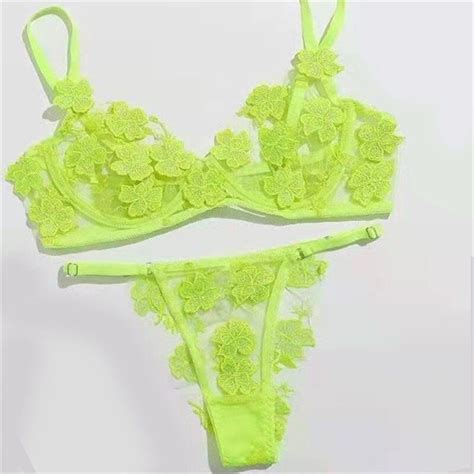 New Mesh Lingerie Set Green M Artofit