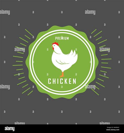 Premium Chicken Logo Labels Badges And Design Elements Organic Style Green Eco Chicken