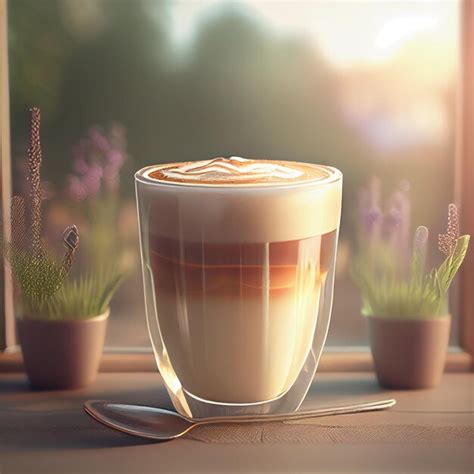 Premium Ai Image Cup Of Hot Cappuccino Coffee Illustration Generative Ai